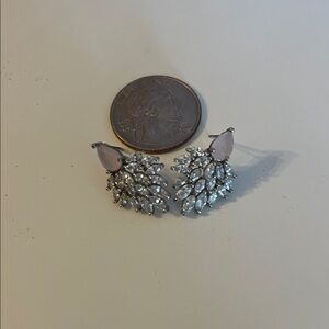 Anthropologie Silver Leaf Earrings